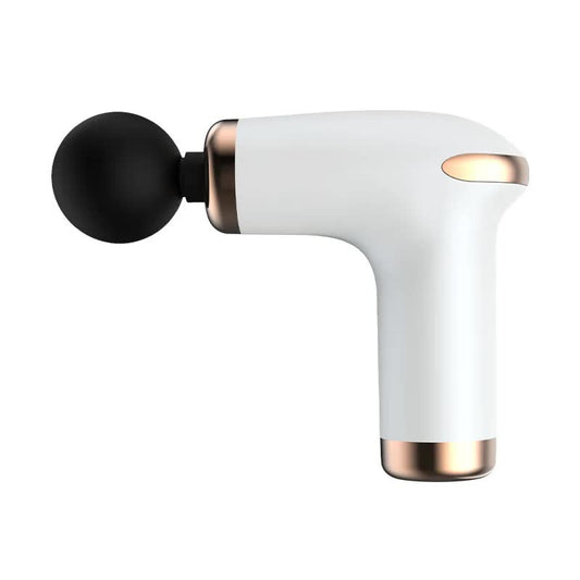 NNEDSZ Classic White Massage Gun - 6-Speed Deep Tissue Massager with 4 Professional Massage Heads-0