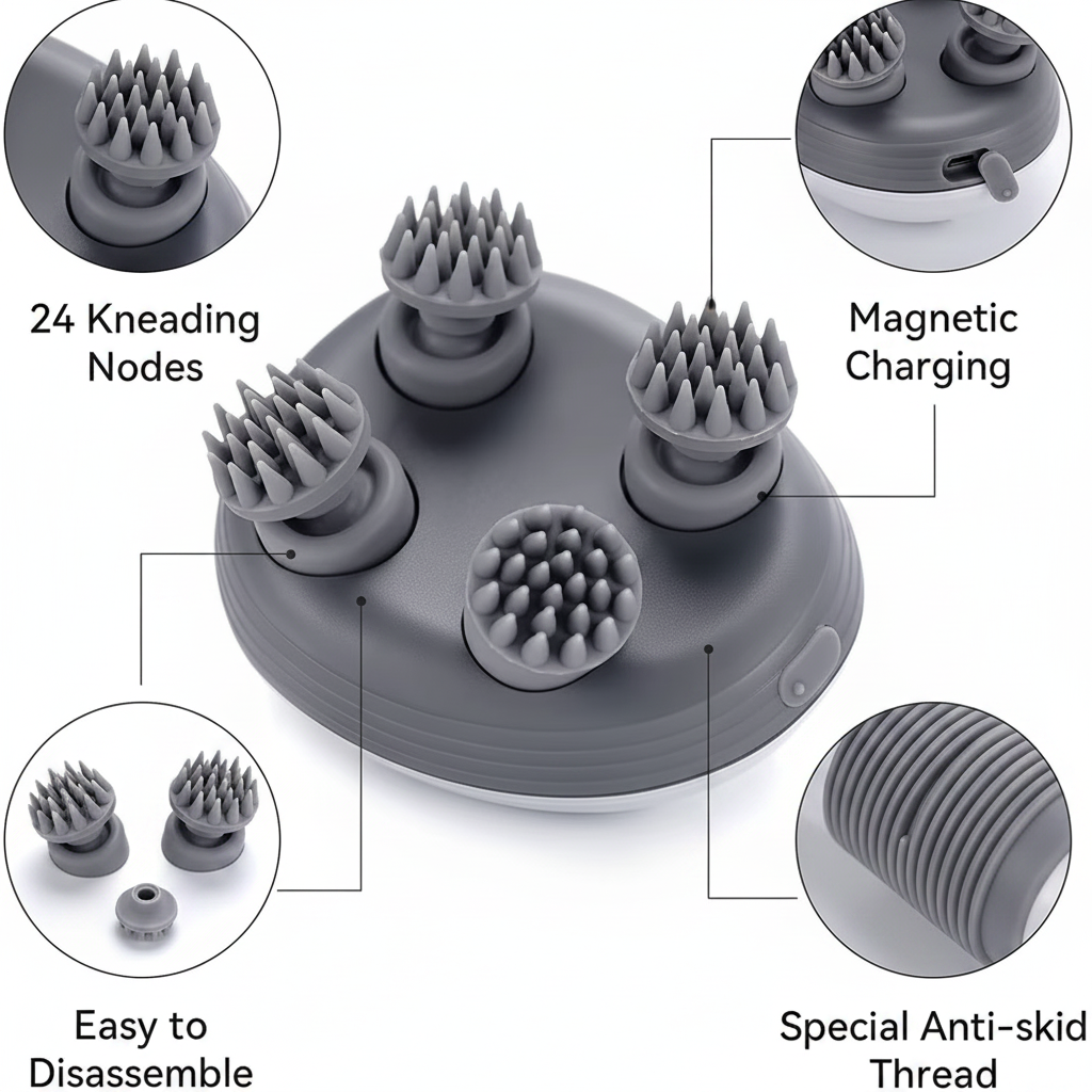 ScalpSpa Electric Scalp Massager - Features